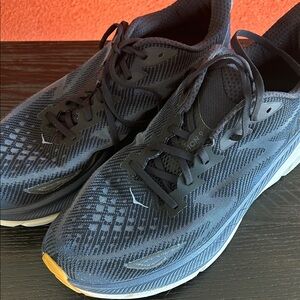 Men's Hoka Clifton 9 Black Running Shoes Size 13D